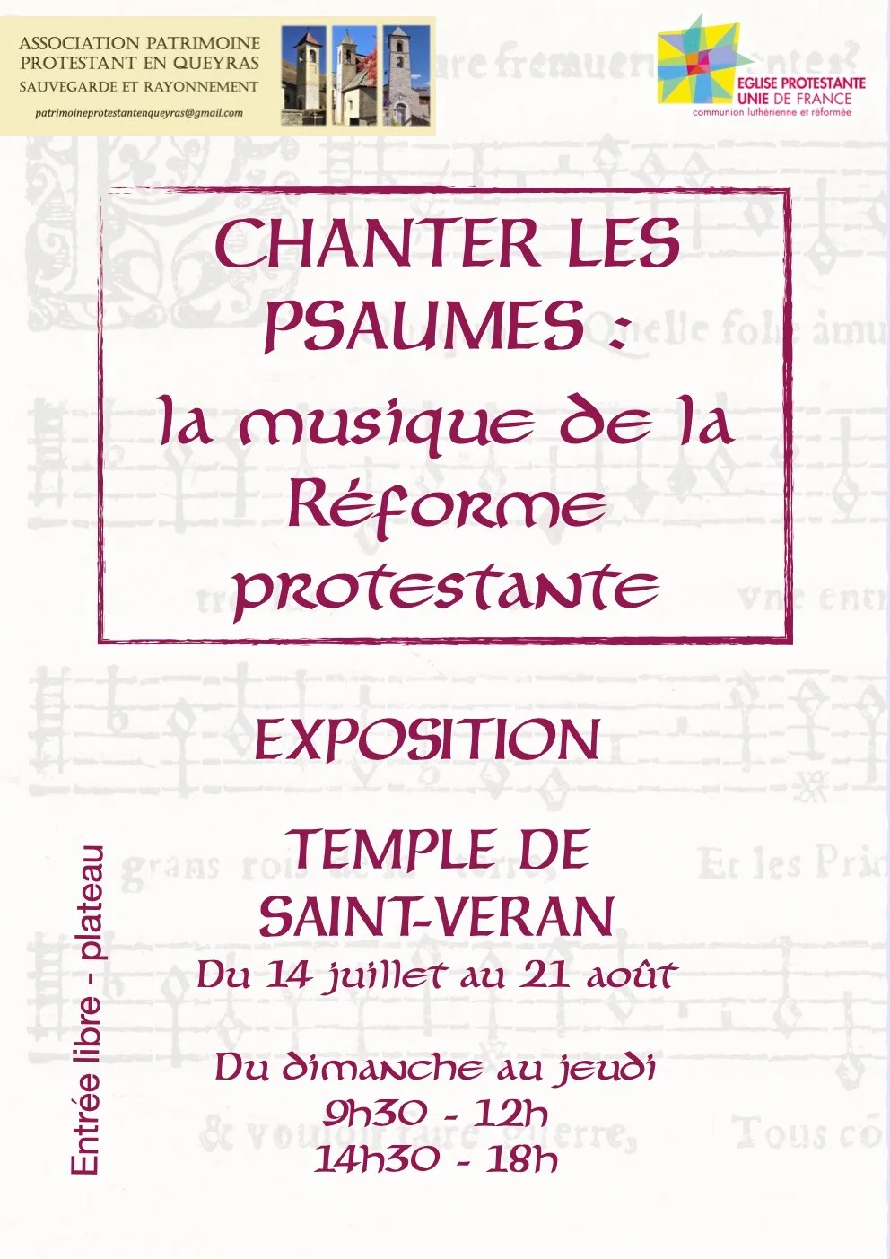Expo chanter les psaumes